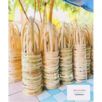 (50 pcs)Thai special handicraft bamboo woven portable cup holder cup holder (suitable for 16-20oz cups