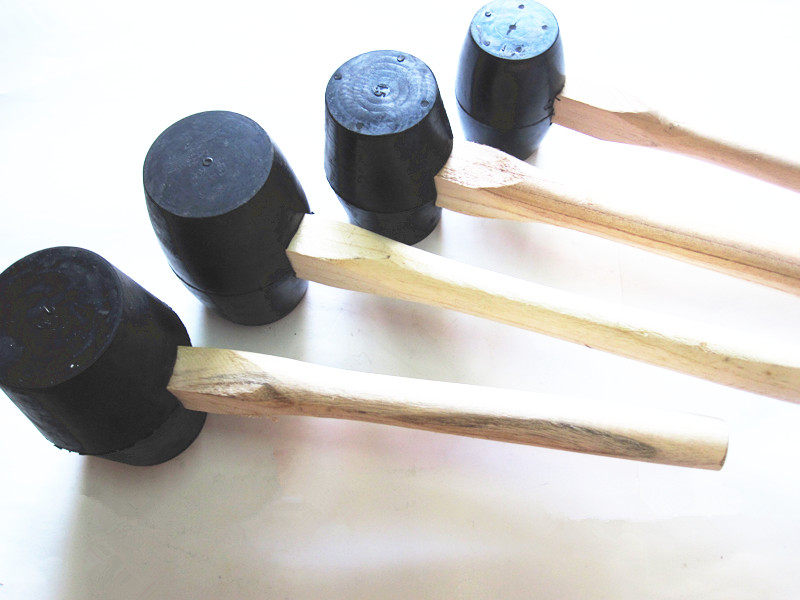 Special rubber new hammer leather hammer installation hammer rubber hammer black with handle 0 5-2 5P complete specifications