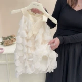 Летний детский наряд маленькой принцессы, платье без рукавов, юбка, эффект подтяжки, в корейском стиле, изысканный стиль