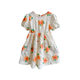 Girls' foreign style puff sleeve princess dress 2022 summer new Korean baby big floral dress girl skirt