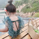 Girls' Western-style Beach Vacation Swimwear Summer New Korean Children's Pearl Bikini Baby One-Piece Swimsuit