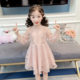 Girls dress 2022 spring and autumn new Korean version of the children's skirt girl Western style lace princess dress baby spring dress