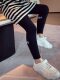 Girls' foreign style elastic shark pants 2022 spring new children's casual leggings baby all-match slim trousers