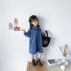 Girls' Western style retro denim skirt 2022 spring and autumn new Korean version baby casual dress children's long-sleeved skirt