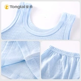 童泰 Детский комбинезон, жилет, хлопковый комплект, дышащая детская летняя одежда, шорты, 1-2 лет, эффект подтяжки