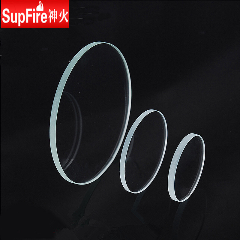 Flashlight accessories original glass lenses transparent L5 L6 L6 M2 M2 white yellow blue light L8 grinding edge