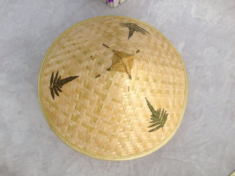 Bamboo straw cap along farmers' bubble tourist shade rain-proof hat clover bamboo hat fishing stage performance