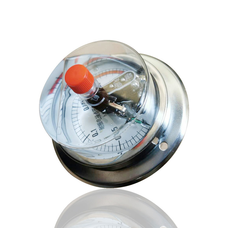 Stainless steel electric junction pressure gauge resistant oil shock-resistant axial belt front edge YNX100ZT 0 25MPA plant pin-Taobao