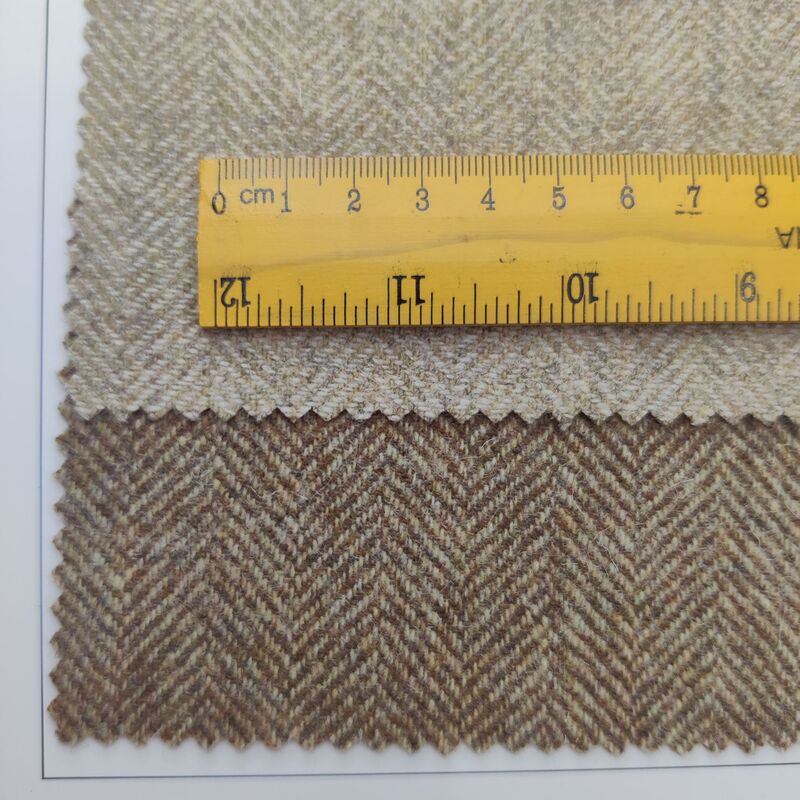100% Wool Herringbone Vintage Classic Tweed Fabric for Men's and Women's Coats, Jackets, Suits, Woolen Woven Fabric