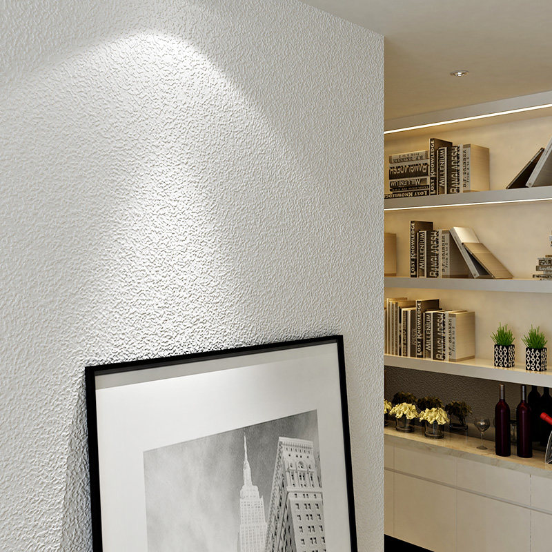 Self-adhesive pure white grain Sensation Silicon Algae Sediment Grain Wall Paper Beauty Institute Clothing Milk Tea Shop TV Background Wall Wallpaper-Taobao