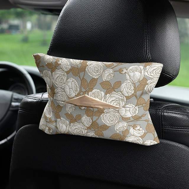 American light luxury style car tissue box paper box hanging paper towel cover armrest box sun visor universal Ben