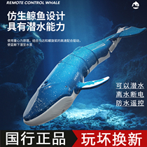 Childrens remote control baleine water spray simulation Electronic fish submersible facturer boy balnéaire teasing fish jouet boat