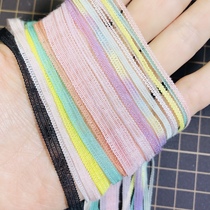 Baby dress hat rope shoelaces shoulder strap Ultra-fine hollow thin soft color silk yarn belt fine lace trim 12345mm