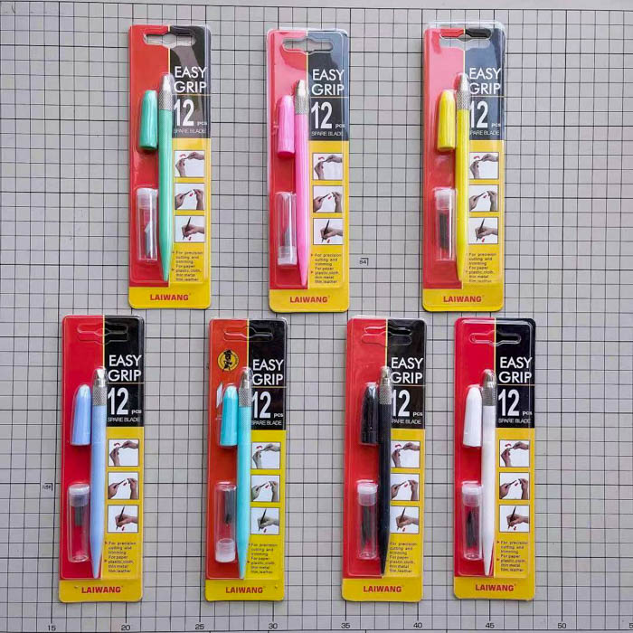 Handmade DIY Eva Clothes Hair Engraving Knife Color Pen Knife Beauty Workout Knife Fit 12 Pieces Blade 7 Color Entry