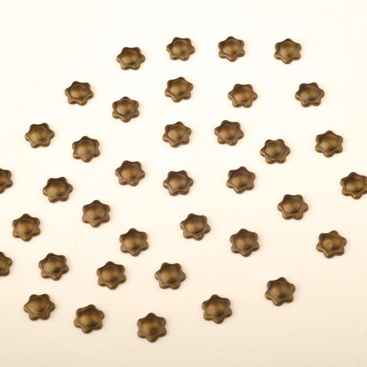 Handmade DIY va clothes accessories Bronze Mini small petals round hot sheet Scalding Star Flowers type 7 2mm