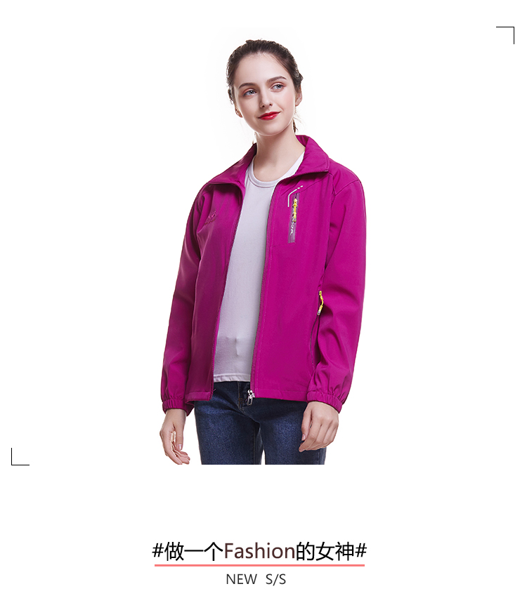 Trung niên mẹ thể thao áo khoác nữ mùa xuân và mùa thu kích thước lớn đứng cổ áo khoác giải trí vuông làm việc nhóm dịch vụ áo gió nữ hàng hiệu
