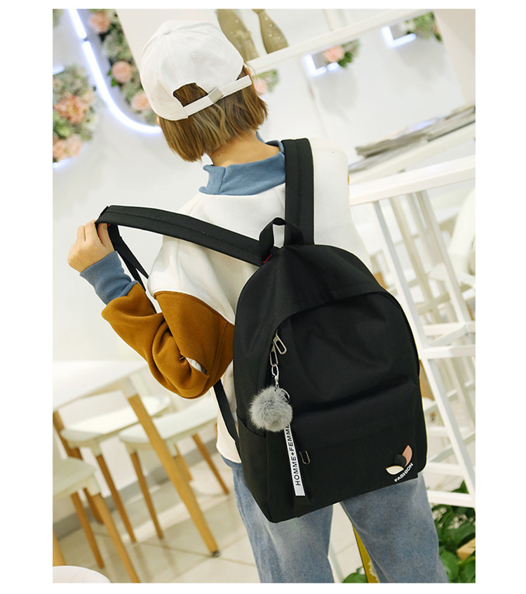 Girl Heart Bag Nữ Hàn Quốc Harajuku ulzzang Học sinh trung học Canvas Ba lô Khuôn viên đơn giản ba lô trẻ em