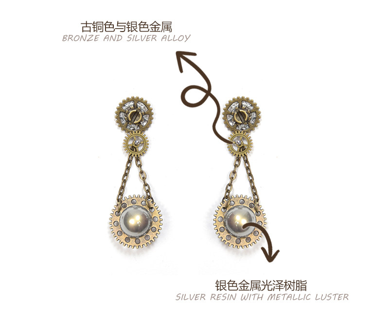 Lord of the Mysteries Sharon series faux pearl earrings detail image 09