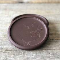  Purple sand coaster Small teapot raising pot mat Tea tray holder Small pot mat Dry bubble coaster Kung Fu tea Road Lotus fishing fun tea mat