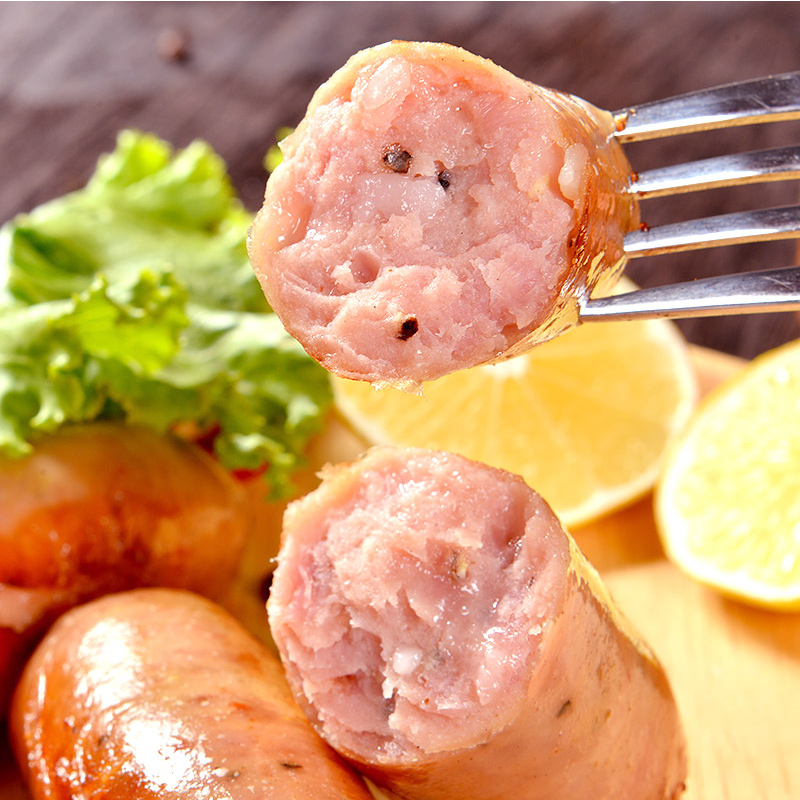 Halal Cuisine 30 Black Pretzels Raw Meat Grain Multi Grilled Sausage Taiwan Style Authentic Crisp Grilled Sausage Meat Sausage Meat Sausage Breakfast Snack