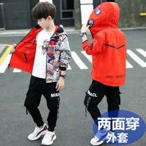 Boys  Western-style jackets 9 Ten 10 Middle and senior childrens spring tops 11 Primary school students 13 Boys and childrens windbreakers 12-15 years old