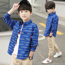  Boys long-sleeved shirt autumn 10 thin childrens shirt season 12 white 15-year-old Korean boy top middle child