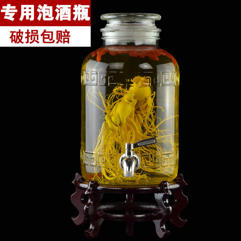 Thickened sparkling wine special wine bottle Glass bottle with faucet 10 pounds 30 pounds packed 40 pounds 5 household glass wine wine barrels