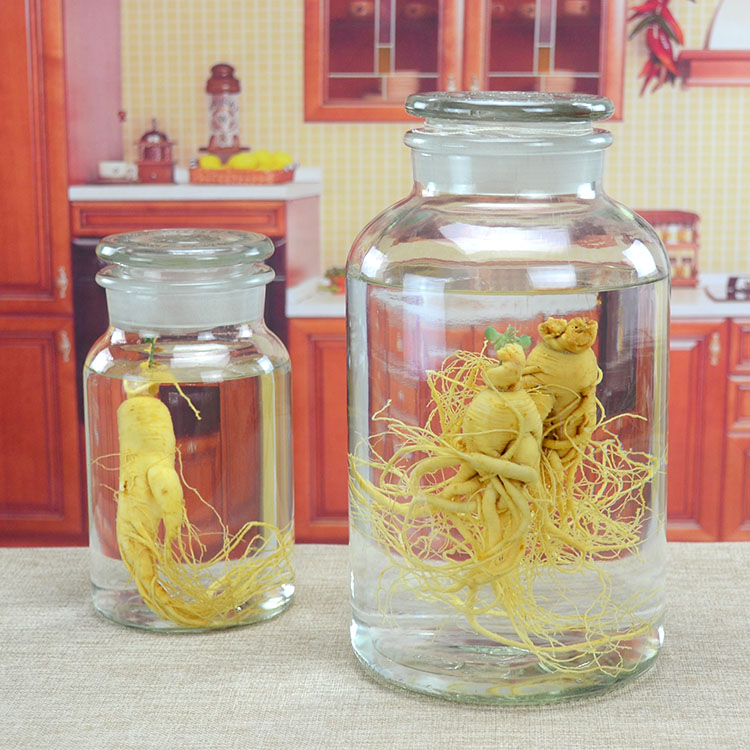 Guangdong Frosted Bottle Glass 3 kg 10 white wine jar sealing cans household paraffin bottle