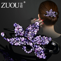 Duck-Bill clip hairclip female Korean headdress mother rhinestone clip large hair grab clip hairpin three-tooth clip
