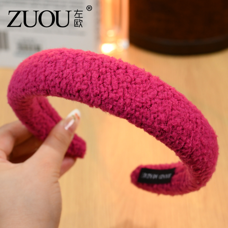 images 4:Sponge high-cranial top hoop female plush hoop wide-bound pressure hair display high-faced small hair bundle hair lump card