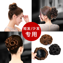 Short hair headdress female Korean natural simulation wig package hair grab clip wig ring ponytail hair accessories flower bud clip