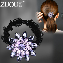 Head rope female simple temperament elegant hair rope Korean tie hair accessories thick Hairband headwear high elastic durable rubber band