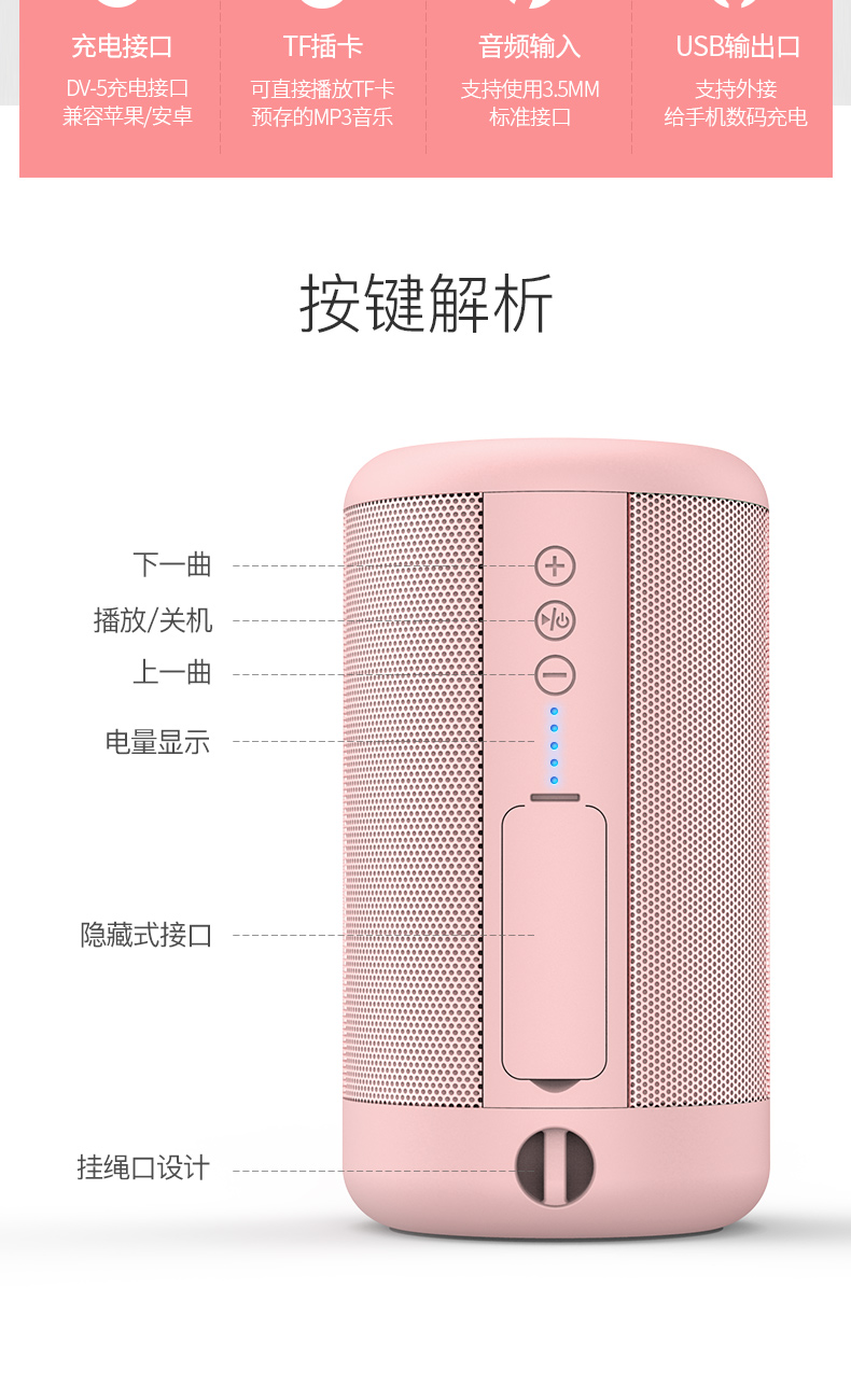 Yushchenko A66 Bluetooth loa nhỏ âm thanh siêu trầm loa siêu trầm điện thoại di động hộ gia đình giỏ người chơi mini card nhỏ pháo thép ngoài trời âm nhạc di động không dây âm lượng 3d bao quanh - Trình phát TV thông minh giá cục phát wifi