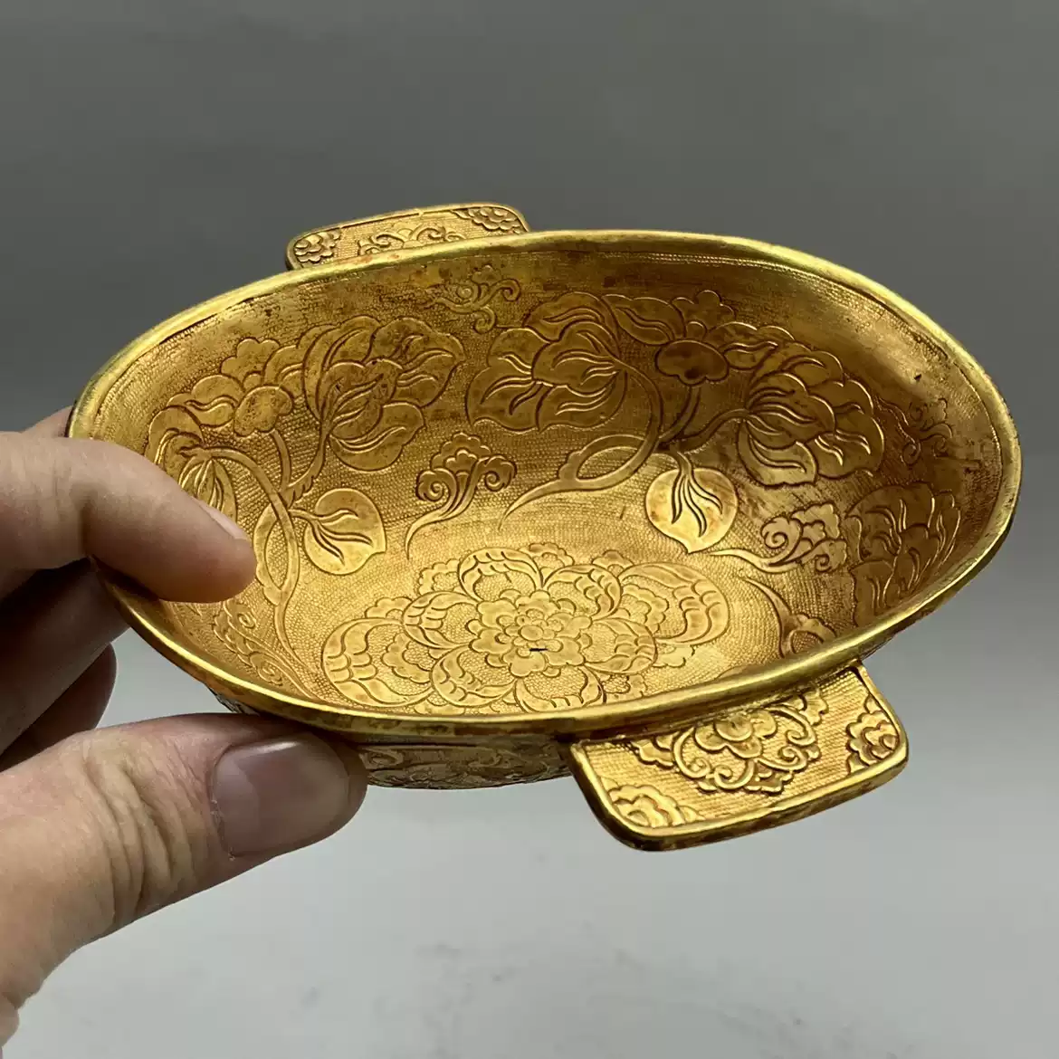 古玩古代金器唐代器型金羽殤銅鎏金酒器復古酒杯展示純銅收藏擺件-淘寶