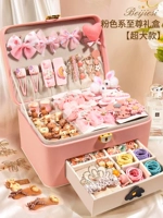 [Премиум-издание] Розовая шкатулка для драгоценностей Star Dream (в комплект входят заколка в виде кролика, резинка для волос в виде короны и множество резинок для волос принцессы)