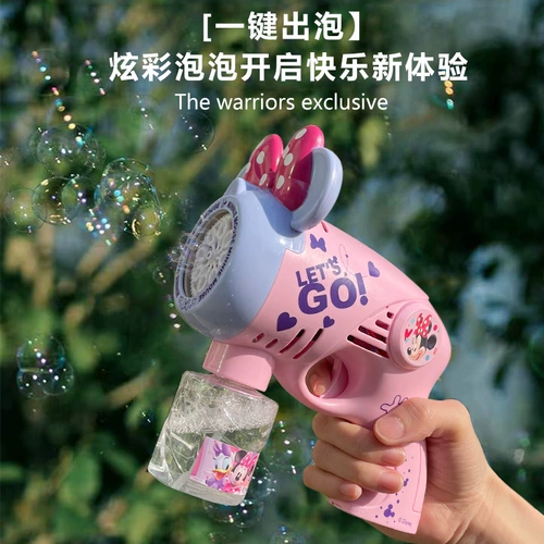 Дисней, мыльные пузыри, портативная машина для пузырьков, автоматическая игрушка для мальчиков и девочек, популярно в интернете, коллекция 2022, полностью автоматический