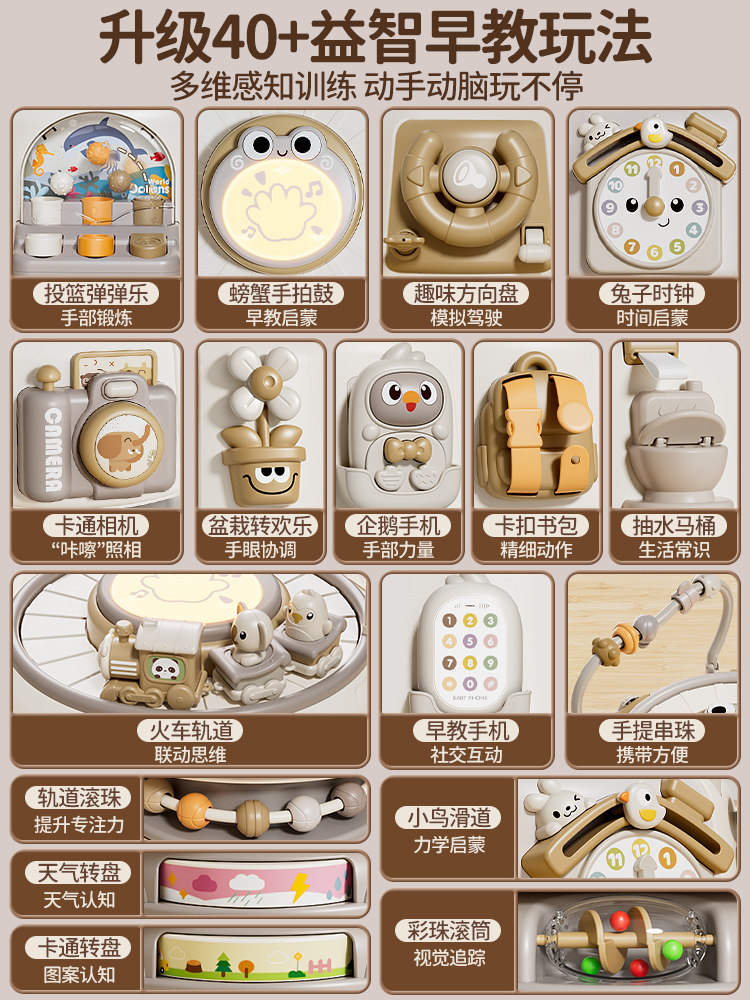 Early Education Treasure Box Infant Busy Play Table 6-8-12 Months Baby Educational Toy 1-3 Years Old Birthday Gift 0