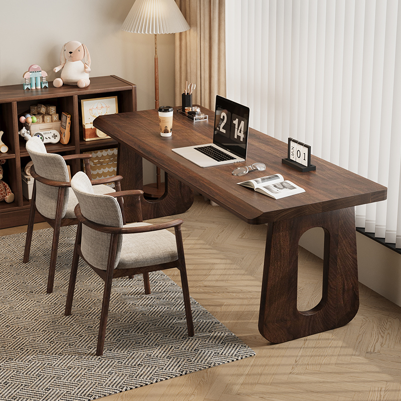 High-End South American Walnut Wall-Mounted Desk Solid Wood Home Office Computer Desk Study Writing Desk Calligraphy Workbench