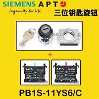 PB1S-11YS6/C трехпозиционный ключ, средний выдвижной, 1 открыт, 1 закрыт