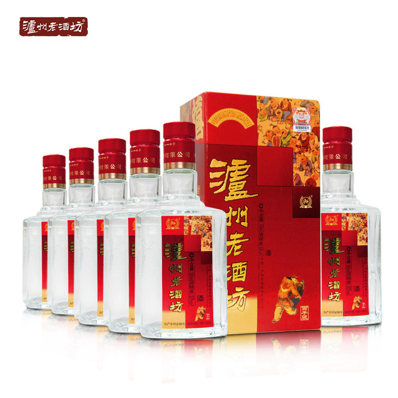 泸州老窖出品 泸州老酒坊 百子装 52度浓香型白酒 500ml*6瓶 整箱 天猫优惠券折后￥188包邮（￥298-110）京东￥388