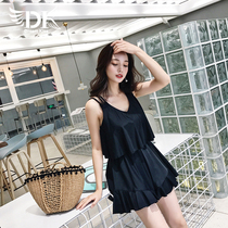 DK fashion conservative one-piece dress swimsuit slim belly cover belly conservative 2021 new hot spring swimsuit women sexy