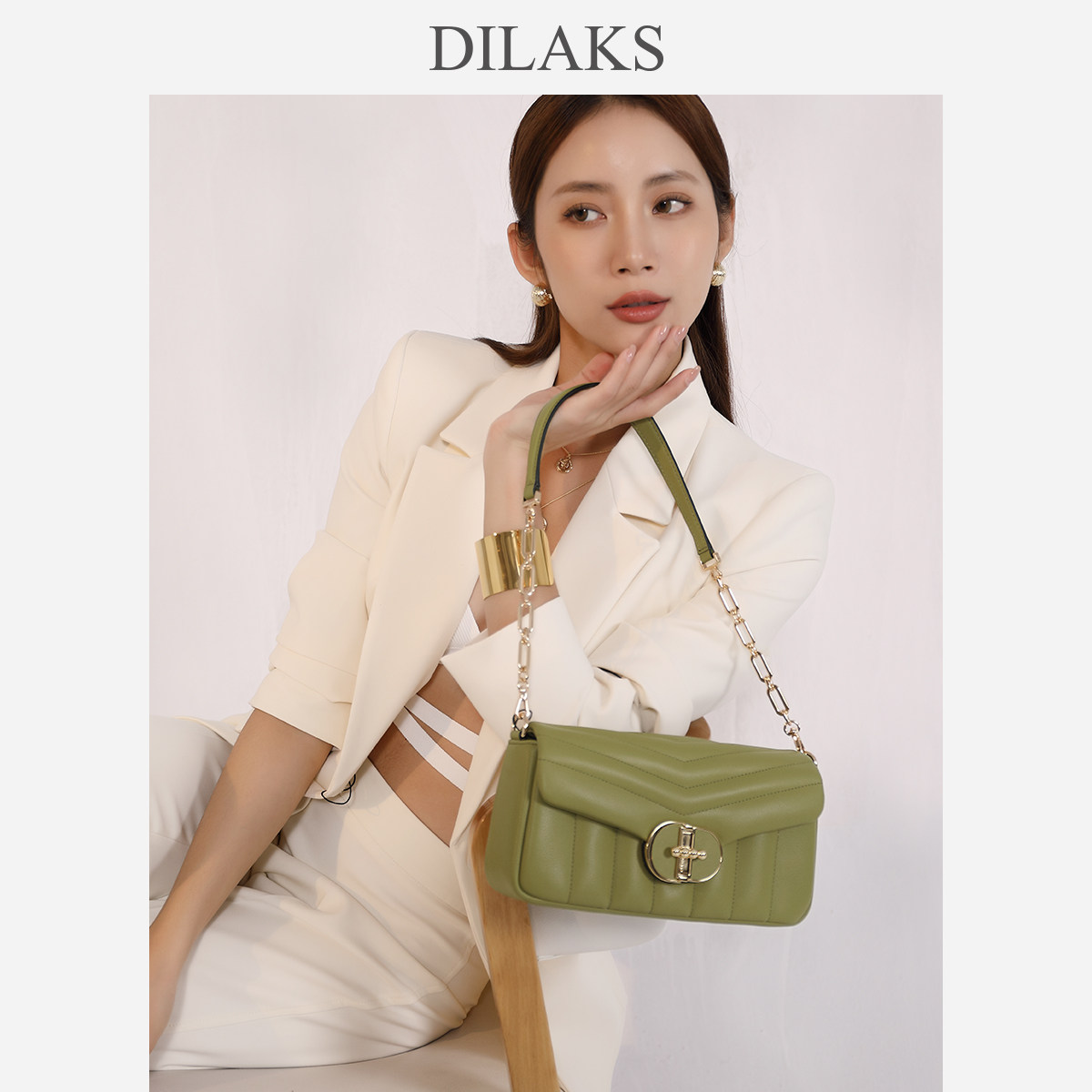 [USD 327.45] DILAKS Dillex's real leather and luxury women's single