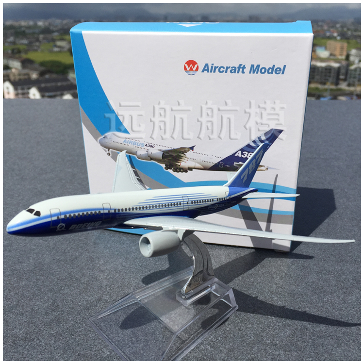 Đặc biệt cung cấp mô hình máy bay hợp kim tĩnh Boeing B787-8 nguyên mẫu mô phỏng máy bay chở khách 15CM mô hình con vật