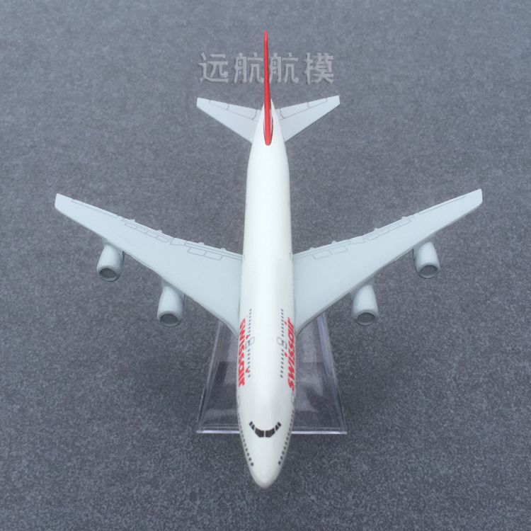 16 cm hợp kim máy bay mô hình Swissair B747-200 Thụy Sĩ mô phỏng nước ngoài máy bay chở khách tĩnh máy bay mô hình mô hình bay xe mô hình tĩnh