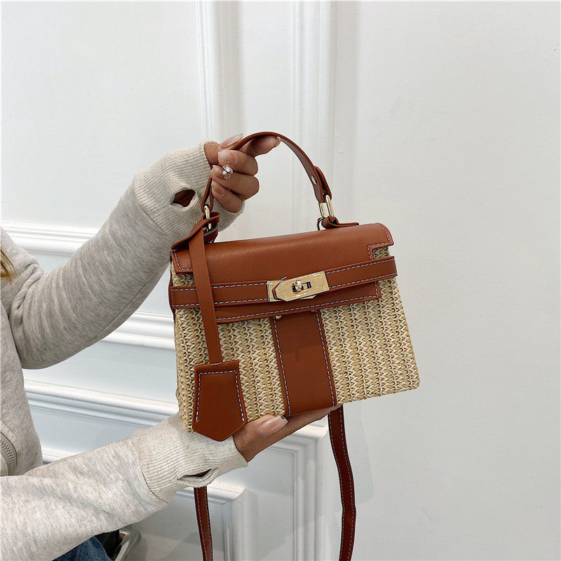 Beach Messenger Bag Women's Shoulder Bag Fashion Straw Bag