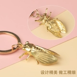 Китайский латунный ретро брелок ручной работы, креативное совок, ключи от машины, китайский стиль