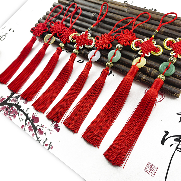 Chinese Knot Pendant Small Size Decorations 6 Plates Auspicious Home Hanging Decoration Lantern Tassel Lanyard Spring Festival Celebration Ceremony Products