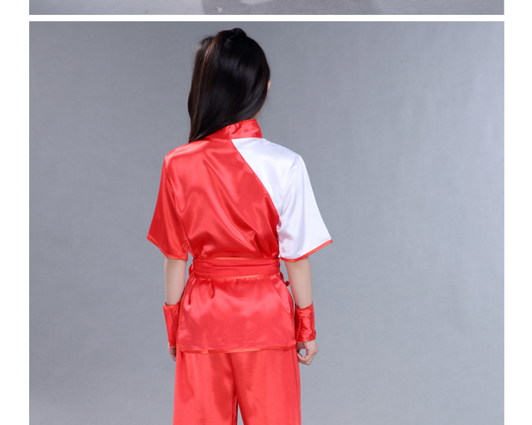 Trang phục biểu diễn võ thuật cho trẻ em biểu diễn mùa hè tay áo dài tập luyện võ thuật Kung Fu thi đấu võ thuật Wufu cửa hàng quần áo biểu diễn cho trẻ em