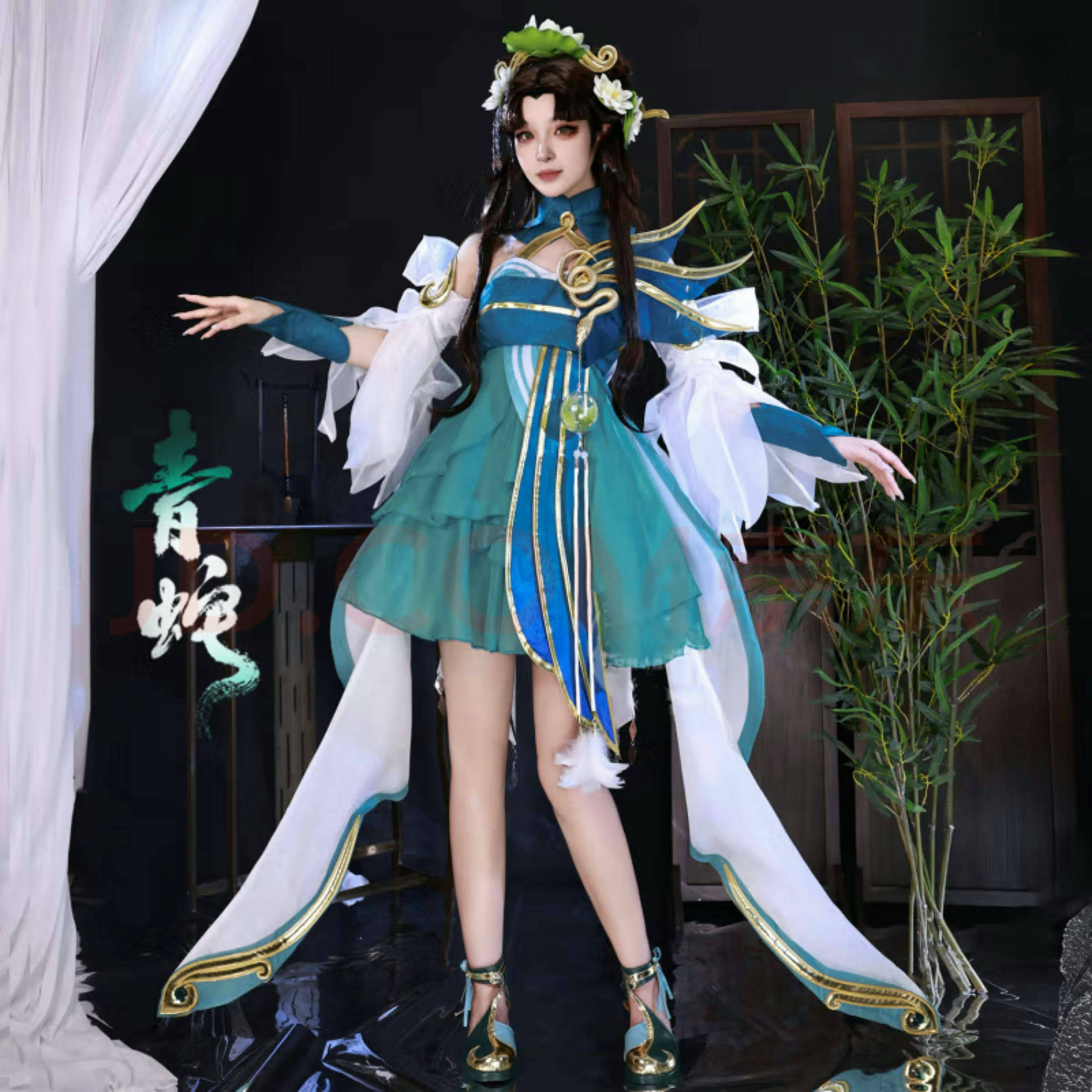キング・オブ・グローリー 小喬コスプレ衣装、小喬青蛇コスプレ衣装、アニメ風古代少女セット