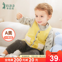 Yilala spring and autumn clothing 0-1 years old male and female baby waistcoat Baby warm velvet padded belly vest